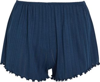 Eberjey Pointelle-knit Shorts - Navy - S (UK8-10 / S)