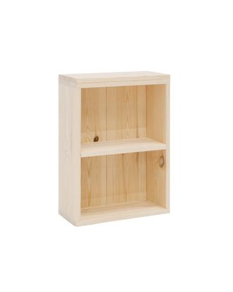Deco Wood Mesita auxiliar de madera maciza en tono natural de 60x40cm