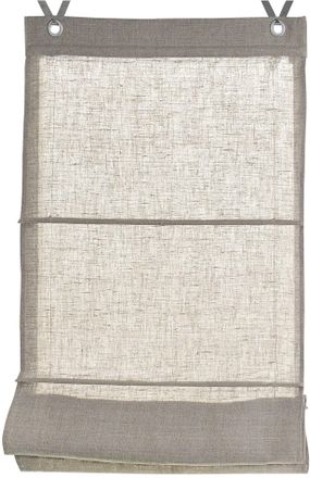 Kutti Heimtextilien Raffrollo »Metis« mit Hakenaufhängung ohne Bohren einfarbig, blickdicht, 100% Leinen, mit Edelstahlhaken, pflegeleicht