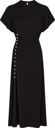 Paco Rabanne midi dress - women - Viscose/Elastane - 42 - Black
