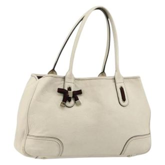 Gucci Pre-owned Handbags, female, White, Size: ONE SIZE Pre-owned Tote Bag