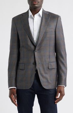 Samuelsohn Brown Overcheck Wool Sport Coat at Nordstrom Rack, Size 48 Regular