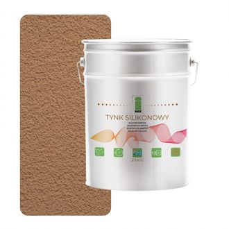 OEM Revoque De Silicona Para Fachadas Exteriores De Color Marr&oacute;n Claro, 1,5 Mm, Calidad Superior, 25 Kg