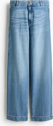 H&M Wide High Waist Jeans - Helles Denimblau