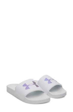 Under Armour UA ARMR Slide Sandal in White /White /Iridescent at Nordstrom, Size 10