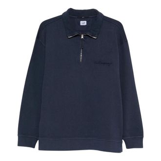 C.P. Company C.p. Company, Hoodies & sweatvesten, Heren, Blauw, M, Zip-throughs