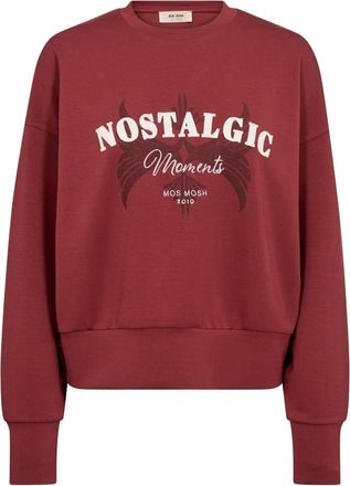 Mos Mosh Abel Hood Sweat - Dames - Sweatshirts - Bruin - XS - Hoodies & sweatvesten