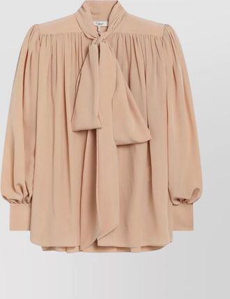 Chlo&eacute; long sleeve blouse bow tie