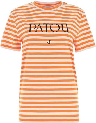 Patou Gestreept katoenen T-shirt - Dames - T-shirts - Veelkleurig - S - Katoen - Tops
