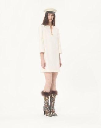 Valentino Abito Corto In Crepe Couture Donna AVORIO 36