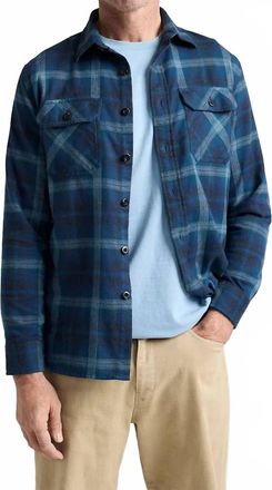 Pendleton Burnside Flannel Shirt In Denim Plaid