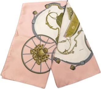 Herm&egrave;s Pre-owned Scarves, female, Pink, Size: ONE SIZE Pre-owned Springs Scarf