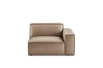 Castlery Dark Brown Top Grain Leather Right Arm Sofa by Castlery for Men