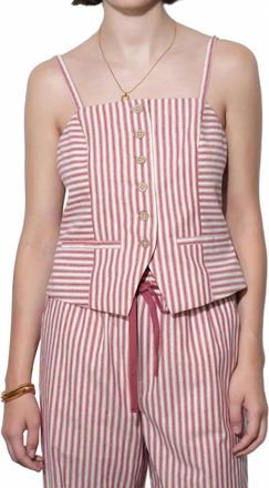 Greylin Audrey Square Neck Vest Top In Berry