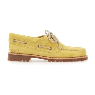 Timberland Sailor Shoes, female, Yellow, Size: 9 1/2 US Authentic 3-Eye Lug Handsewn Boat Shoe