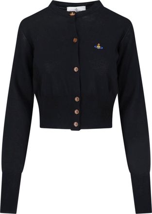 Vivienne Westwood Black Bea Crop Cotton Cardigan