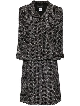 Chanel 1997 tweed skirt suit - Black