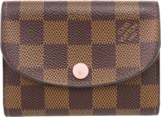 Louis Vuitton Brown Rose Ballerine Damier Canvas Coin Purse/Coin Case (Pre-Owned)