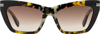 Marc Jacobs Cat-Eye Acetate Sunglasses - Havana Melange