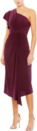 Mac Duggal One Shoulder Midi Dress