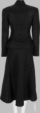 Self Portrait Metallic Boucl&eacute; Midi Dress - Black