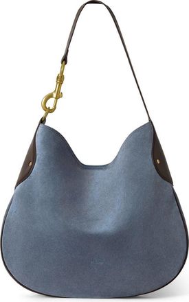 Mulberry Hackney Suede Shoulder Bag in Foggy Grey at Nordstrom