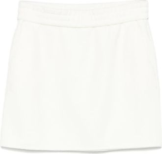 Max Mara Luxe Jersey Rok van Wol en Kasjmier - Dames - Korte rokken - Beige - XS - Wol - Rokken