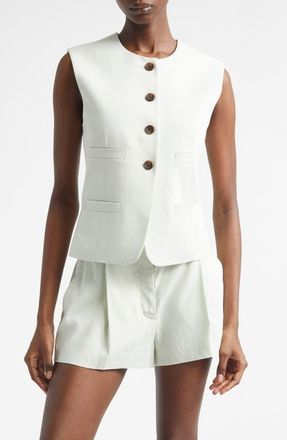 A.L.C. Georgie Linen Blend Vest in Pale Mint at Nordstrom, Size 14