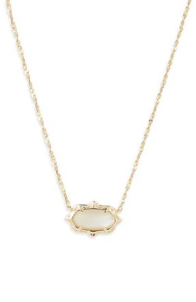 Kendra Scott Elisa Scallop Pendant Necklace in Gold Natural Mother Of Pearl at Nordstrom