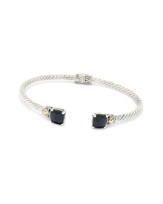 Samuel B. Silver 3.75 ct. tw. Black Spinel Bangle