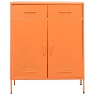 Berkfield Home Storage Cabinet Orange 80x35x101.5 cm Steel