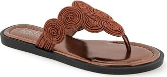 Kenneth Cole Reaction Spiraling Flip Flop in Bronze at Nordstrom Rack, Size 6.5