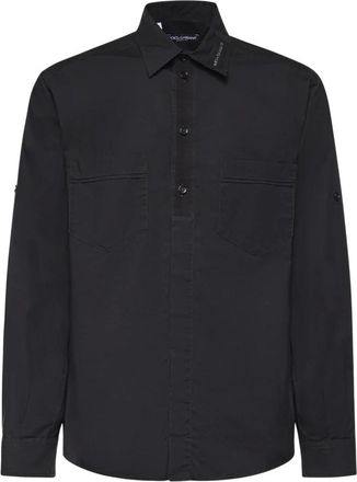 Dolce & Gabbana Heren, Overhemden, Zwart, Maat: 3XS Katoen