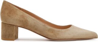 Gianvito Rossi Piper 45 Suede Pumps - Camel
