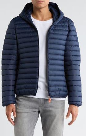 Save The Duck Luca Water Resistant Hooded Packable Puffer Jacket in Navy Blue at Nordstrom Rack, Size Xxx-Large