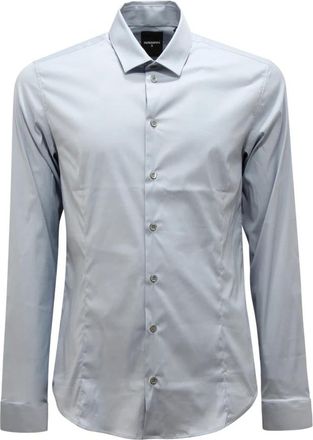 Patrizia Pepe Overhemden, Heren, Blauw, S, Enigma Sky Slim Fit Overhemd