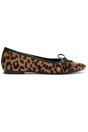 Schutz Womens Arissa Flat Shoes In Natural / Black