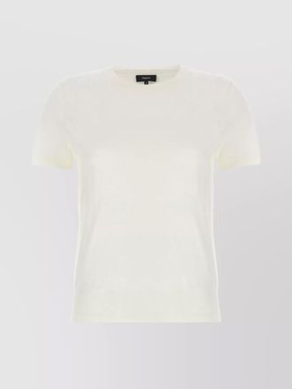 Theory wool short-sleeve knitted top