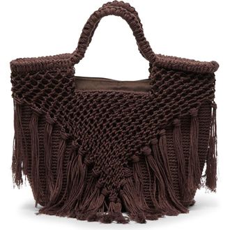 Dolce Vita Birch Crochet Handbag in Chocolate at Nordstrom