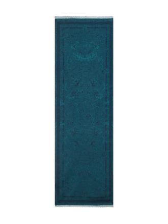 Etro floral jacquard scarf - Blue