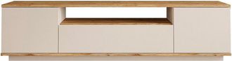 Vente-Unique Mueble de TV con 3 puertas y 1 estante - Beige y natural - LOTULA