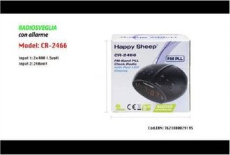 Trade Shop Trade Shop - Radiosveglia Con Allarme Radio Sveglia Fm Display Led Rossi Cr-2466 Orologio
