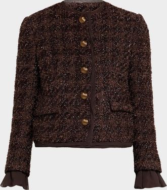 Veronica Beard Audrina Metallic Tweed Jacket
