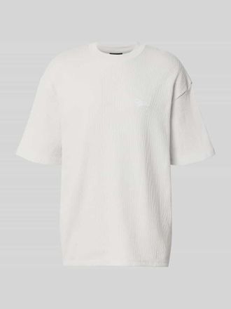 Pegador Oversized T-Shirt mit Strukturmuster in Hellgrau, Gr&ouml;&szlig;e XXL