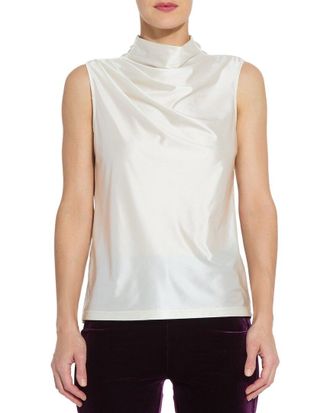 Lyss&eacute; Irina Satin Jersey Turtleneck Top