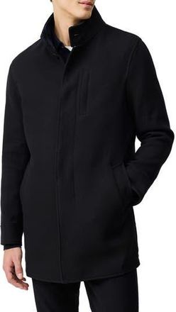 Rodd & Gunn Cain Flat Front Organic Cotton Twill Coat in Onyx at Nordstrom Rack, Size Xx-Large