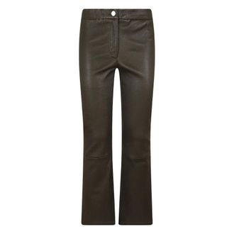 Arma Lively Stretch Plonge - Dames - Leren Broeken - Groen - S - Katoen - Broeken