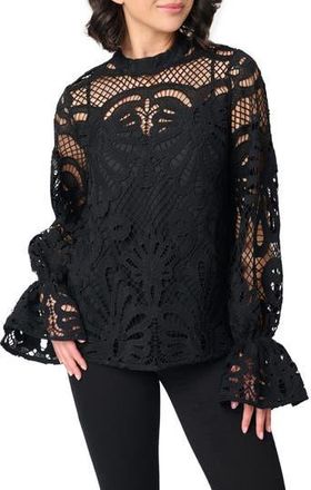 Gibsonlook Lovely in Lace Top in Black at Nordstrom Rack, Size Xx-Small