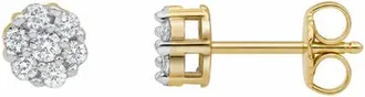LuvMyJewelry Quarter 14K Yellow Gold Diamond Cluster Earrings - 0.25ct. at Nordstrom