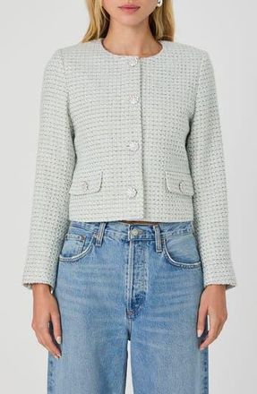 French Connection Tweed Jacket in Lt Ble Multi at Nordstrom Rack, Size Large